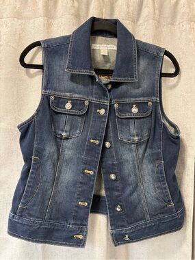 Chico's Platinum Denim Dark Blue Vest